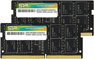 SP Silicon Power DDR4 32GB (16GBx2) 3200MHz (PC4-25600) CL22 SODIMM 260-Pin 1.2V Gaming Laptop RAM