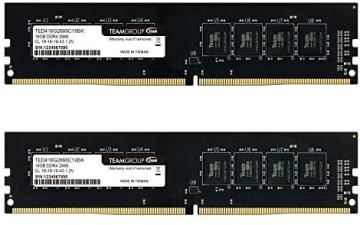 TEAMGROUP Elite DDR4 32GB Kit (2 x 16GB) 2666MHz (PC4-21300) CL19 1.2V UDIMM