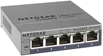 Netgear 5-Port Gigabit Ethernet Plus Switch (GS105Ev2) – Managed