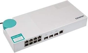QNAP QSW-308-1C 10GbE Switch, with 3-Port 10G SFP+ and 8-Port Gigabit Unmanaged Switch