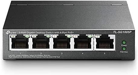 TP-Link TL-SG1005P V2 or later, 5 Port Gigabit PoE Switch