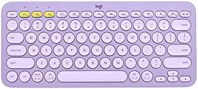 Logitech K380 Multi-Device Bluetooth Wireless Keyboard with Easy-Switch, Lavender Lemonade