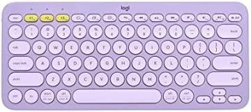 Logitech K380 Multi-Device Bluetooth Wireless Keyboard with Easy-Switch, Lavender Lemonade
