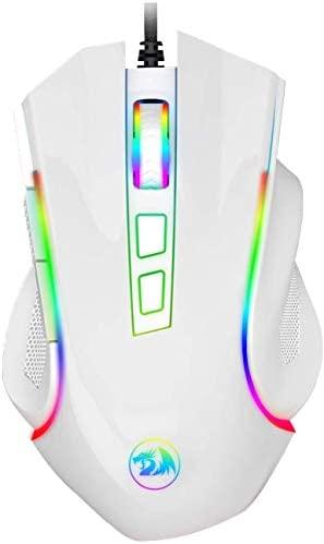 Redragon M602 Griffin RGB Gaming Mouse, White, Wired