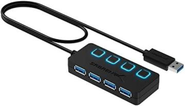 Sabrent 4 Port USB 3.0 Hub with Individual LED Power Switches