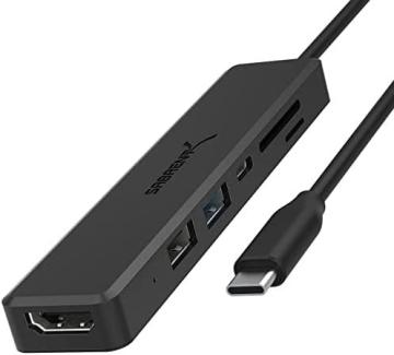 Sabrent Multi Port USB Type C Hub with 4K HDMI