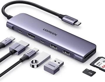 UGREEN USB C Hub 7 in 1, USB C Hub Multiport Adapter