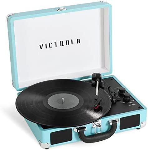 Victrola Journey+ Bluetooth Suitcase Record Player, Turquoise