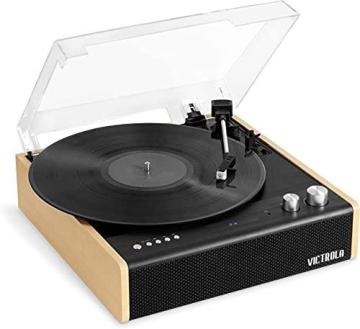 Victrola Eastwood Bluetooth Turntable with Built-in Speakers and Dust Cover, Black