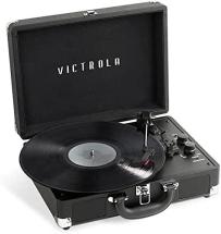 Victrola Journey+ Bluetooth Suitcase Record Player, Black