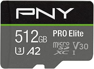 PNY 512GB PRO Elite Class 10 U3 V30 microSDXC Flash Memory Card