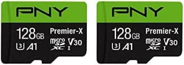 PNY 128GB Premier-X Class 10 U3 V30 microSDXC Flash Memory Card 2-Pack