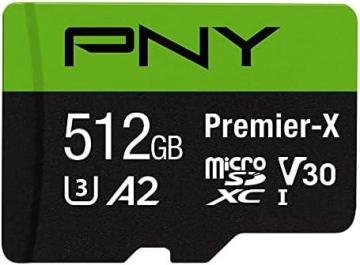PNY 512GB Premier-X Class 10 U3 V30 microSDXC Flash Memory Card