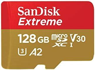 SanDisk 128GB Extreme microSDXC UHS-I Memory Card with Adapter