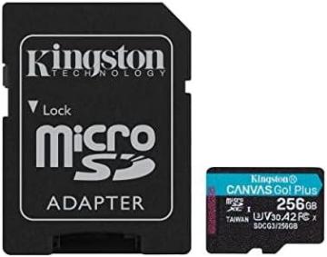 Kingston 256GB microSDXC Canvas Go Plus 170MB/s Read UHS-I, C10, U3, V30, A2/A1 Memory Card