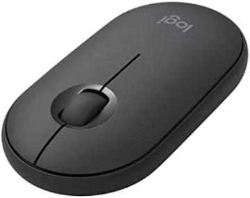 Logitech Pebble Wireless Mouse with Bluetooth or 2.4 GHz Receiver, Graphite