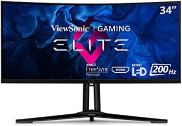 ViewSonic Elite XG341C-2K 34 Inch 1440p Curved Gaming Monitor