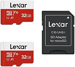 Lexar 32GB Micro SD Card 2 Pack, microSDHC UHS-I Flash Memory Card with Adapter