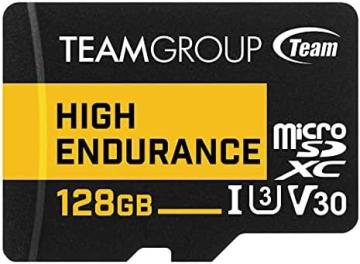 TEAMGROUP HIGH ENDURANCE 128GB Micro SDXC Memory Card for Security Camera