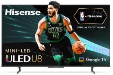 Hisense U8H QLED Series Quantum 4K ULED Mini-LED 65-Inch Class Google Smart TV