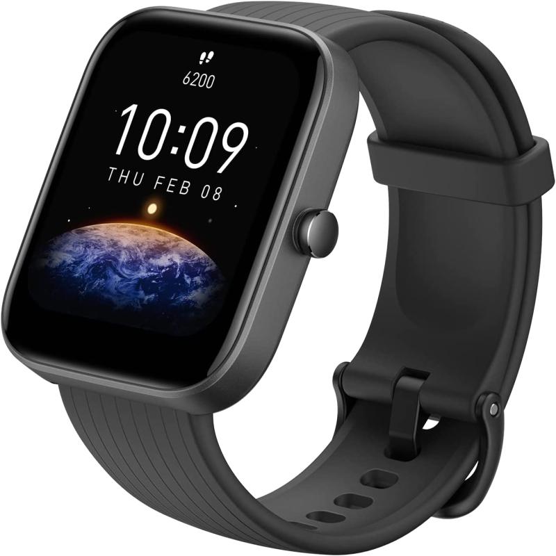 Amazfit Bip 3 Smart Watch, Black