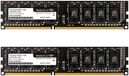TEAMGROUP Elite DDR3 8GB Kit (2x4GB) 1600MHz (PC3-12800) CL11 Desktop Memory Module