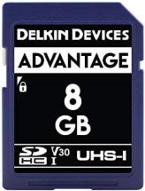 Delkin Devices 8GB Advantage SDHC UHS-I (V30) Memory Card