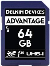 Delkin Devices 64GB Advantage SDXC UHS-I (V30) Memory Card