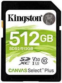Kingston 512GB SDXC Canvas Select Plus Memory Card
