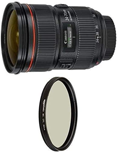 Canon EF 24-70mm f/2.8L II USM Standard Zoom Lens and Circular Polarizer Lens - 82 mm