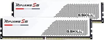 G.Skill RipJaws S5 Series (Intel XMP) 64GB (2 x 32GB) 288-Pin SDRAM DDR5 5600, Matte White
