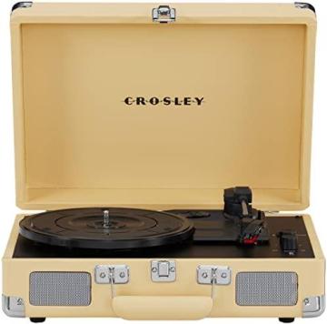 Crosley CR8005F-FW Cruiser Plus Vintage Suitcase Vinyl Record Player Turntable, Fawn