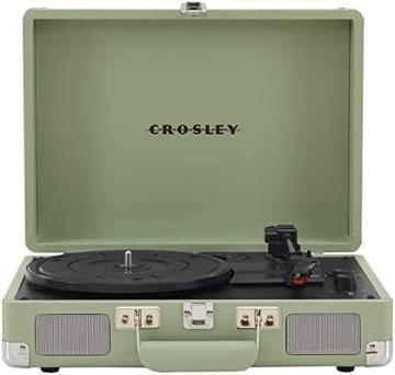 Crosley CR8005F-MT Cruiser Plus Vintage Suitcase Vinyl Record Player Turntable, Mint