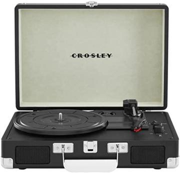 Crosley CR8005F-CB Cruiser Plus Vintage Suitcase Vinyl Record Player Turntable, Chalkboard