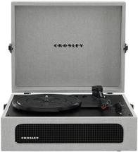 Crosley CR8017B-GY Voyager Vintage Portable Vinyl Record Player Turntable, Gray