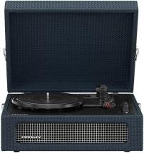 Crosley CR8017B-NY Voyager Vintage Portable Vinyl Record Player Turntable, Navy