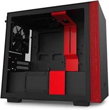NZXT H210 - CA-H210B-BR - Mini-ITX PC Gaming Case, Black/Red