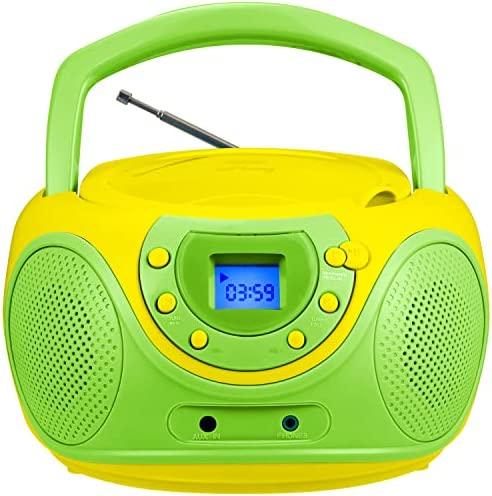 hPlay Gummy P16 Portable CD Player Boombox, Lime