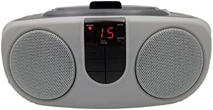 Proscan Sylvania SRCD243 Portable CD Player with AM/FM Radio, Boombox, Silver