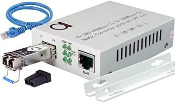 ADnet AN-UM-SMC-AS-J + SM-SFP-kit  Single Mode LC Gigabit Fiber Media Converter