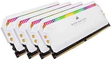 Corsair Dominator Platinum RGB 32GB (4x8GB) DDR4 3200 (PC4-25600) C16 1.35V Desktop Memory - White