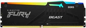 Kingston Fury Beast RGB 32GB 5200MT/s DDR5 CL40 DIMM Desktop Memory Single Module