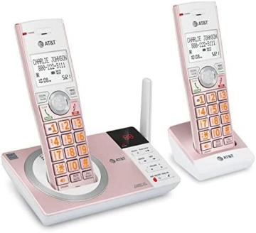 AT&T CL82257 DECT 6.0 2-Handset Cordless Phone for Home with Answering Machine