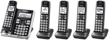 Panasonic KX-TGF575S Link2Cell Bluetooth Cordless Phone System with Voice Assistant