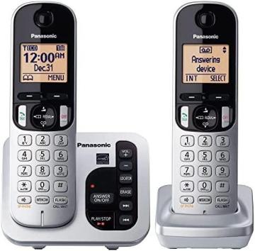 Panasonic KX-TGC222S DECT 6.0 Expandable Cordless Phone with Answering Machine