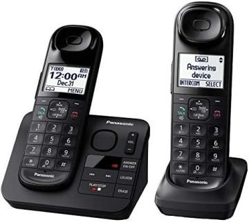 Panasonic KX-TGL432B DECT 6.0 2-Handset Landline Telephone, Black