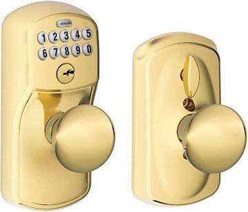 Schlage FE595 PLY 505 PLY Plymouth Keypad Entry with Flex-Lock and Plymouth Style Knobs