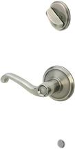 Schlage F59 FLA 620 RH Flair Interior Right-Handed Lever with Deadbolt, Antique Pewter