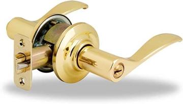 Yale YH Collection Norwood Lever in Polished Brass - Entry