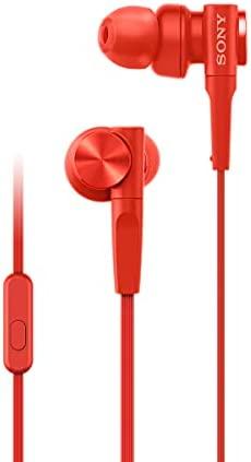 Sony MDRXB55AP Extra Bass Earbud, Red